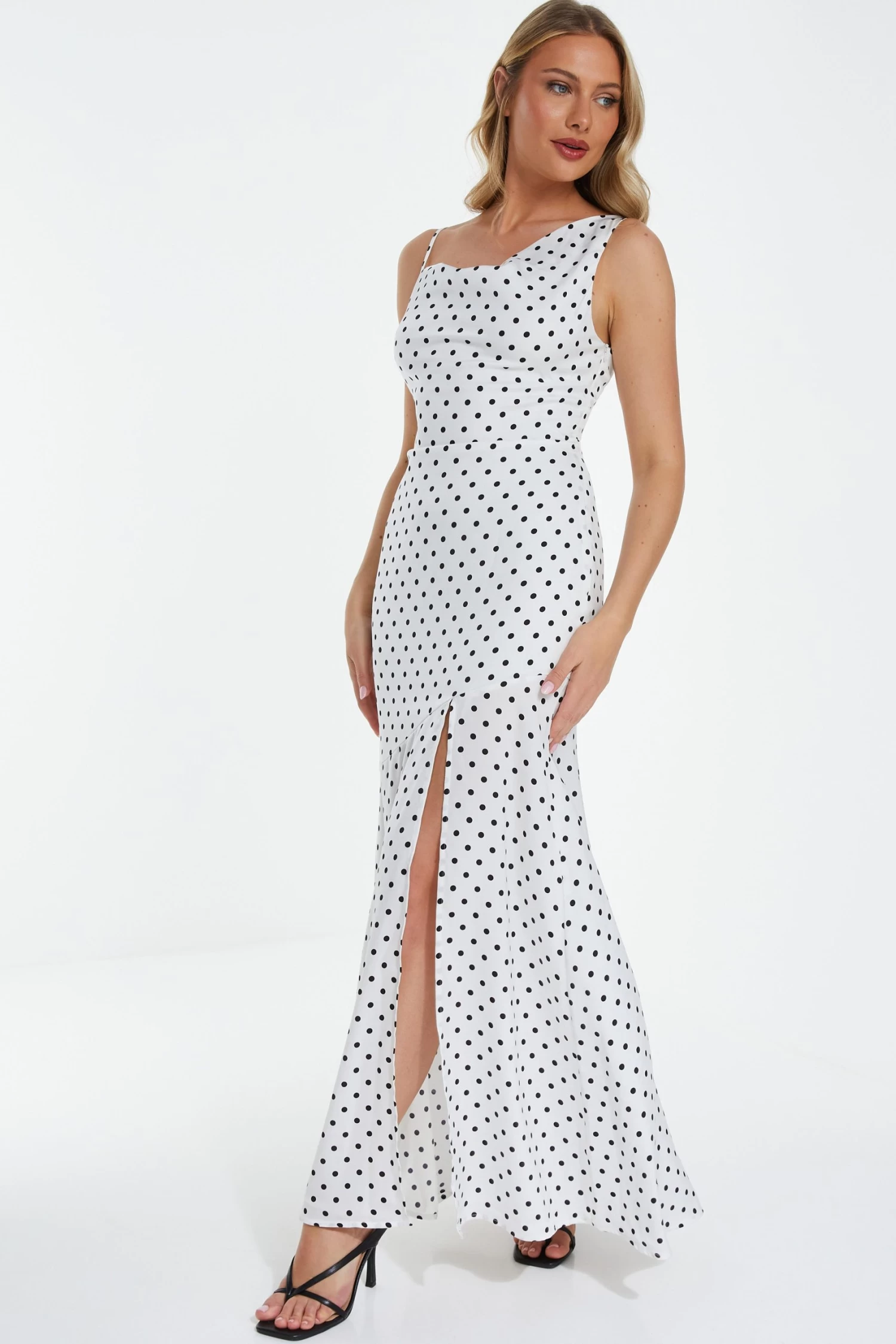 White Polka Dot Maxi Dress 4 White Polka Dot Maxi Dress - Image 4