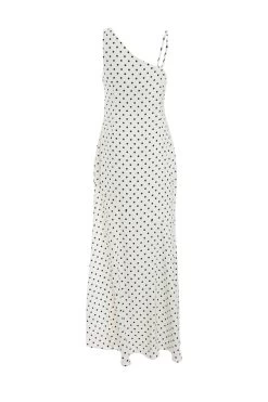 White Polka Dot Maxi Dress 10 White Polka Dot Maxi Dress -Women Clothing Sale 00100039506 ZB