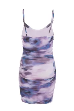 Purple Marble Print Mesh Mini Dress 10 Purple Marble Print Mesh Mini Dress -Women Clothing Sale 00100039609 ZB scaled